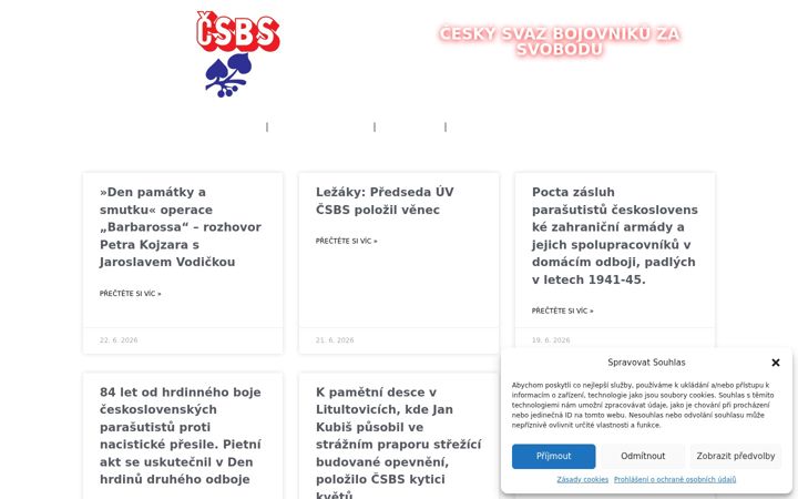 Screenshot ta' bojovnicizasvobodu.cz