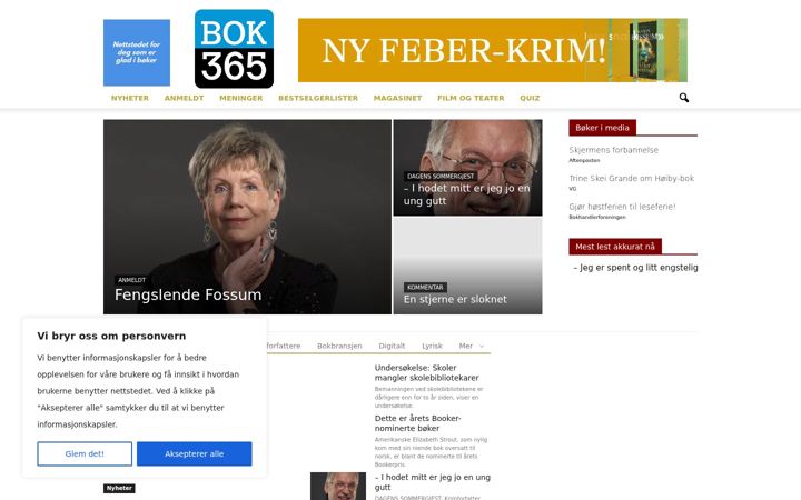 Screenshot of bok365.no