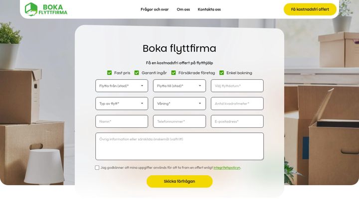 Snímek obrazovky boka-flyttfirma.se