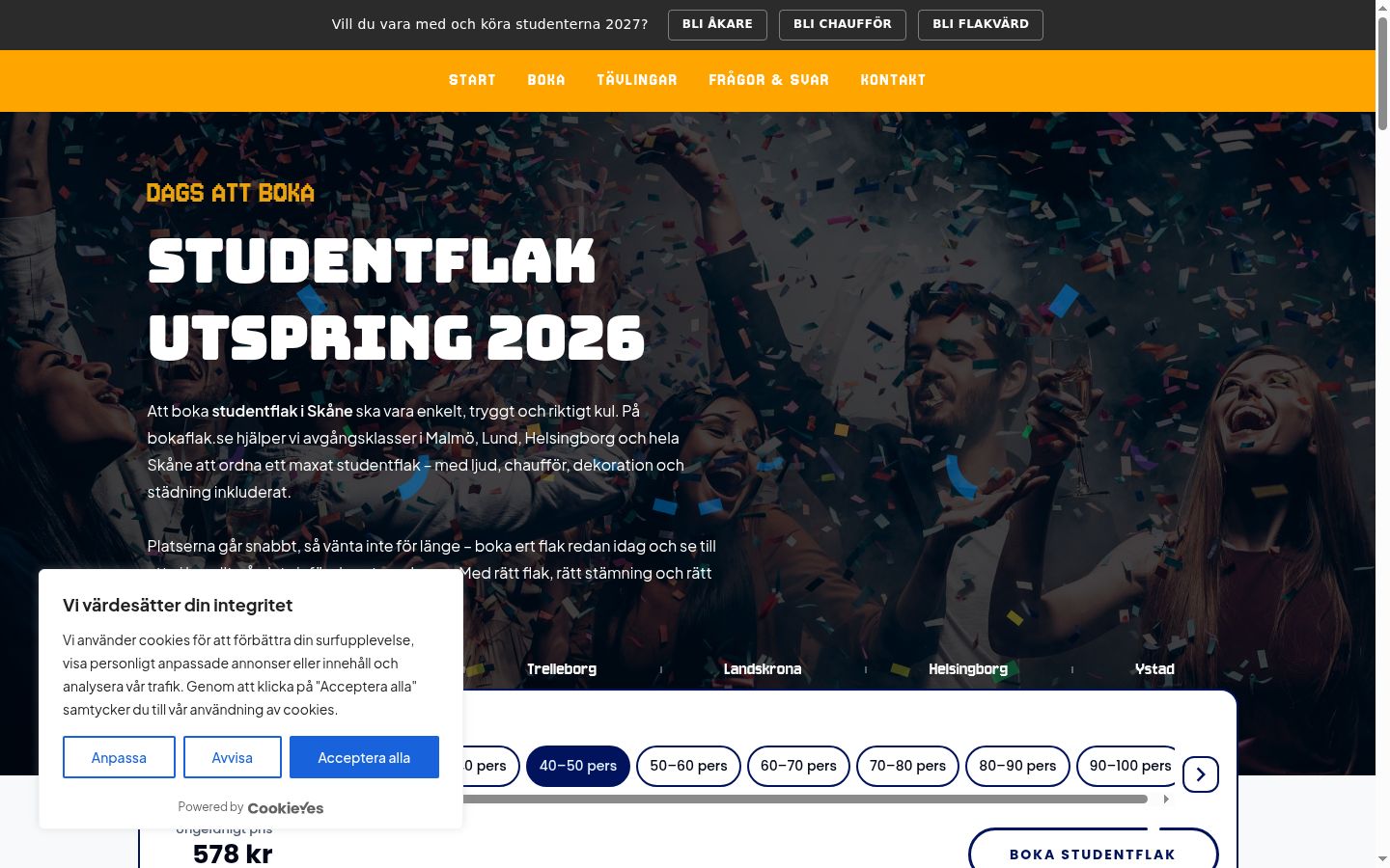 Screenshot des Einwilligungsbanners vor jeglicher Interaktion