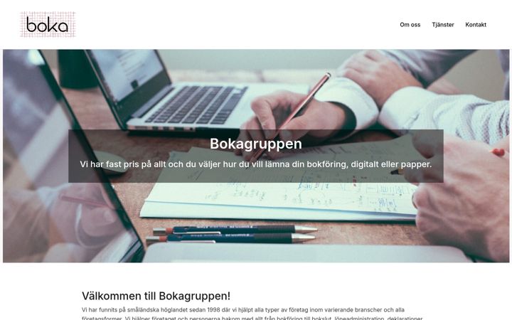 Screenshot of bokagruppen.se