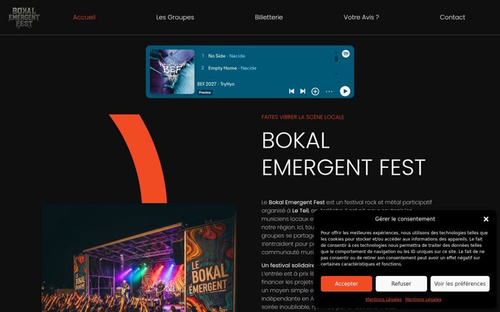 Screenshot of bokalemergentfest.fr