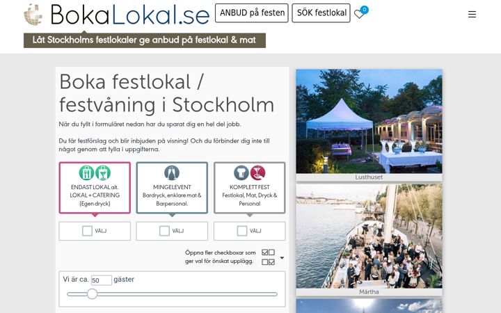 Screenshot of bokalokal.se