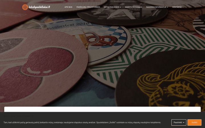 Screenshot of bokalupadekliukai.lt