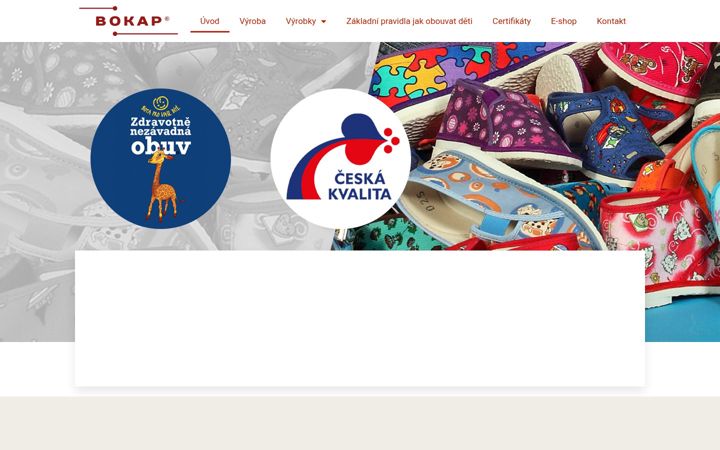 Screenshot of bokap.cz