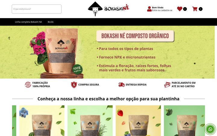 Screenshot of bokashine.com.br