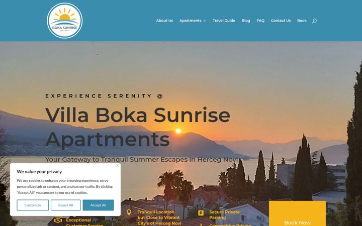 Screenshot of bokasunrise.com