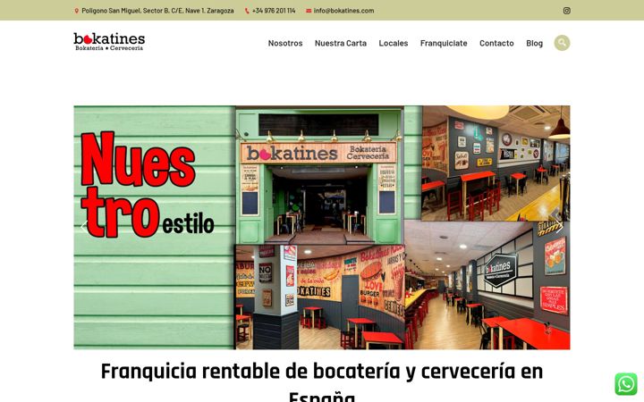 Screenshot of bokatines.com