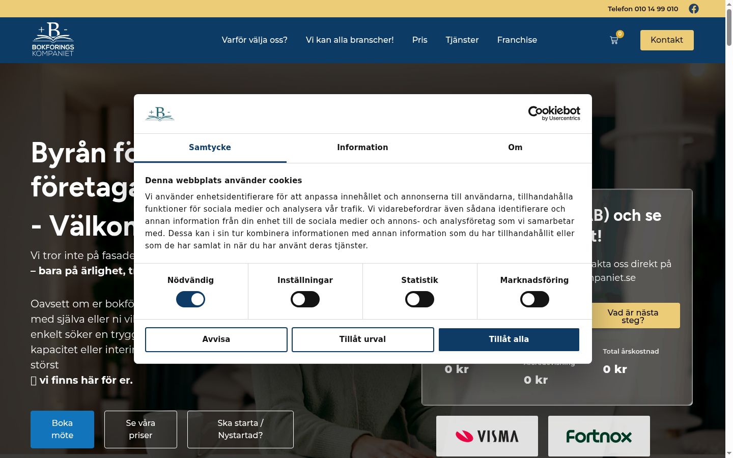 Sutikimo reklamjuostės, rodytos prieš bet kokią sąveiką, ekrano kopija