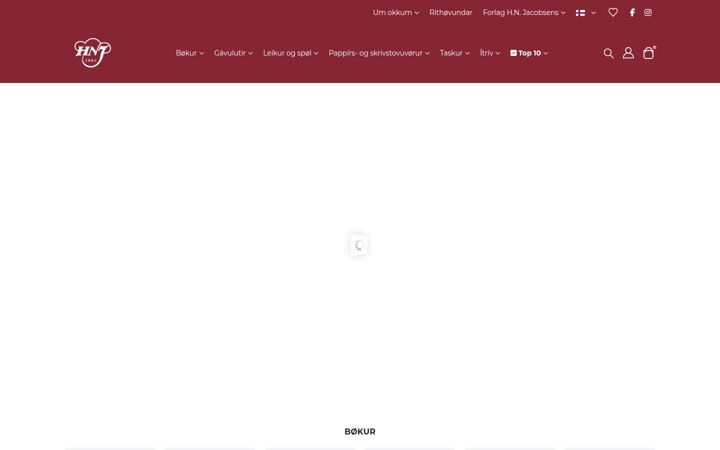 Screenshot of bokhandil.fo