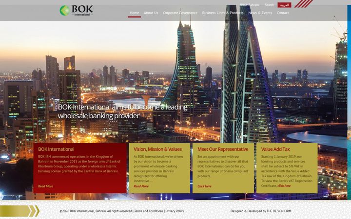 Screenshot of bokintl.com
