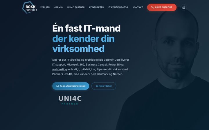 Screenshot of bokkconsult.dk