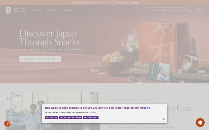 Screenshot di bokksu.com