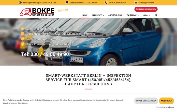 Screenshot of bokpe.de
