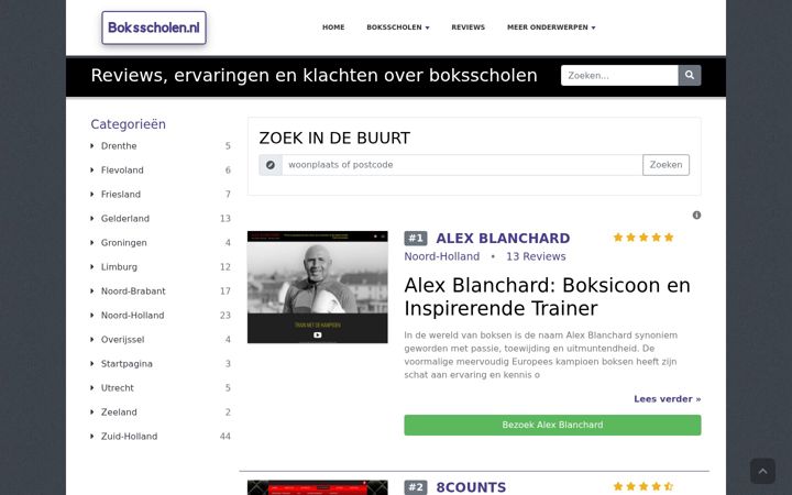Screenshot of boksscholen.nl