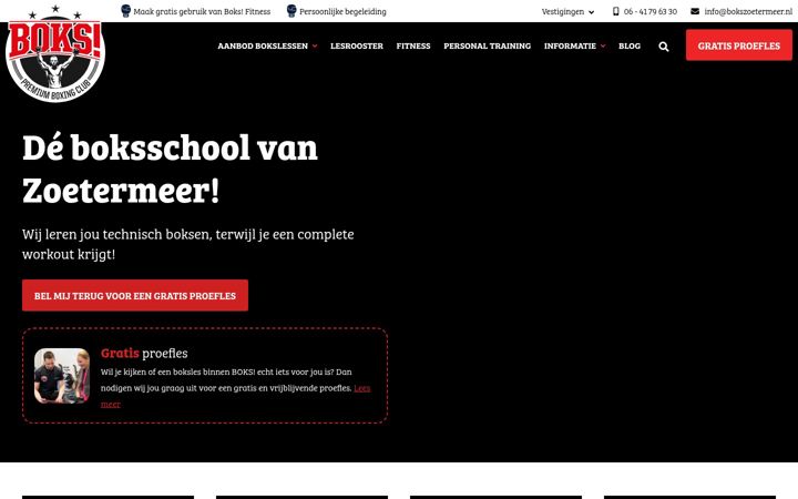 Screenshot of bokszoetermeer.nl