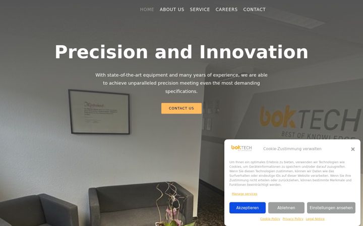 Screenshot of boktech.de