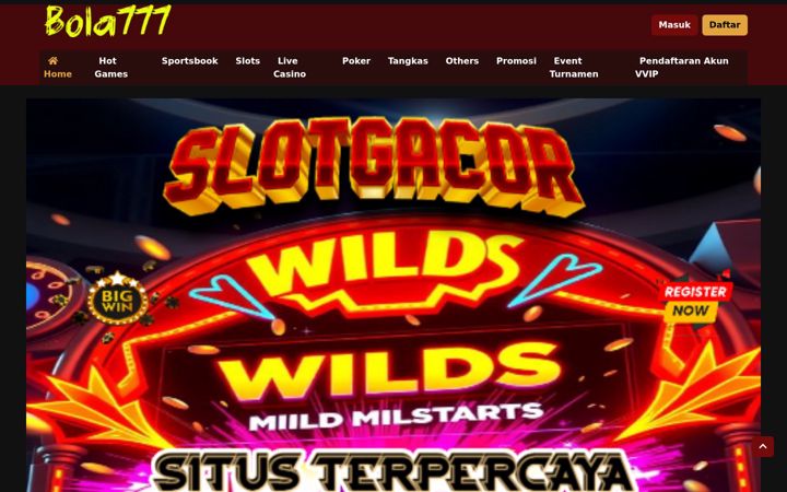 Screenshot of bola777live.com