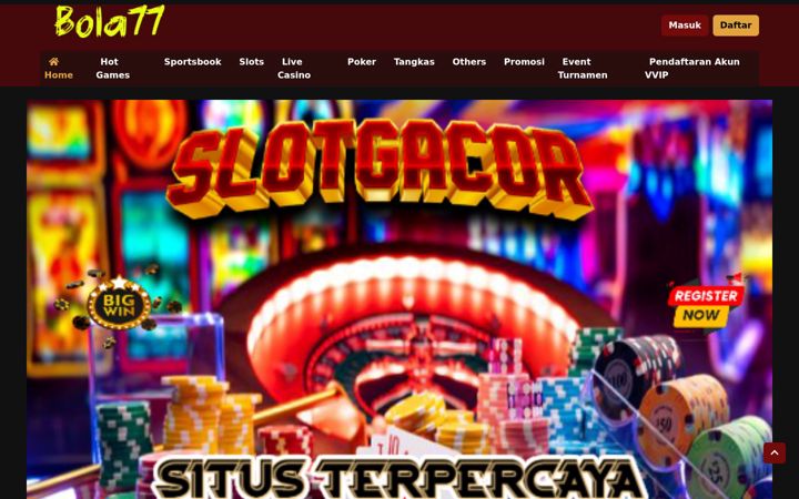 Screenshot of bola77live.com