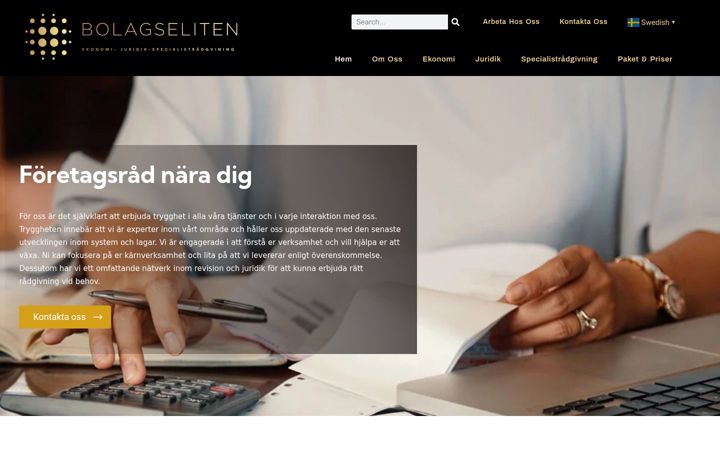 Screenshot of bolagseliten.se