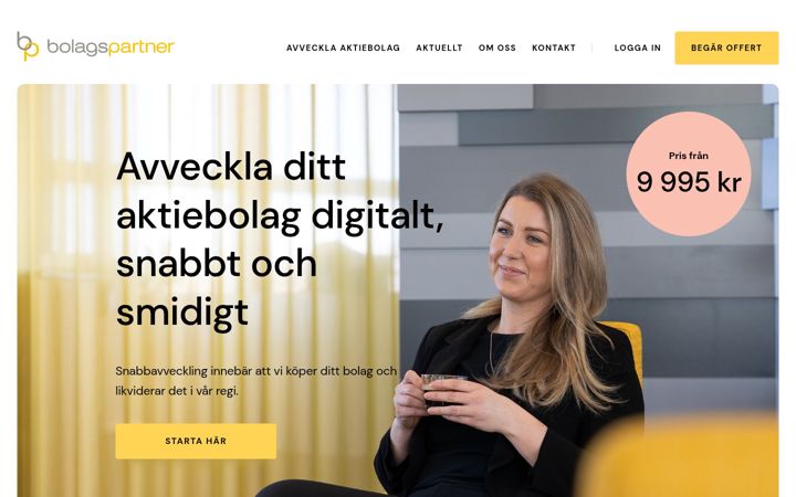 Zrzut ekranu bolagspartner.se