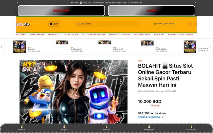 Screenshot of bolahit.in.net