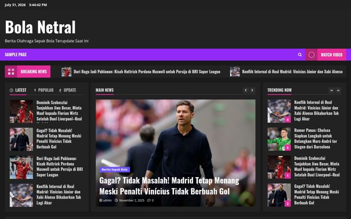 Screenshot of bolanetral.com