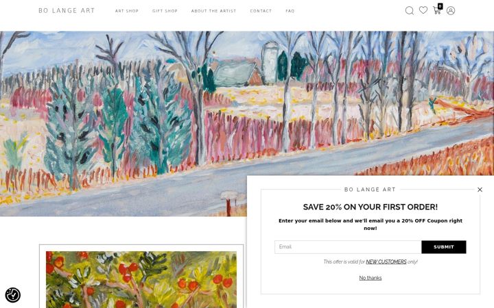 Screenshot of bolangeart.com