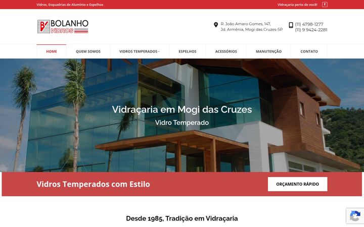 Screenshot of bolanhovidros.com.br