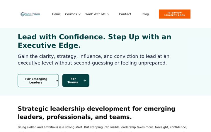 Screenshot stránky boldandageless.com