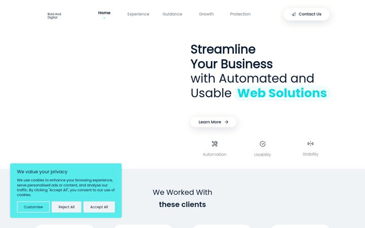 Screenshot of boldandigital.com