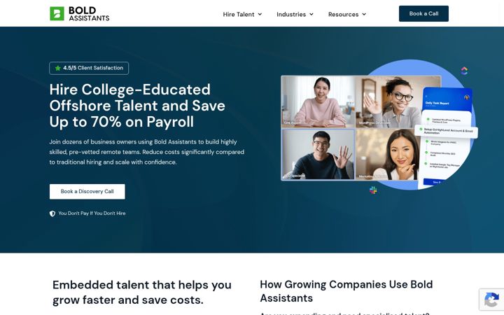 Screenshot of boldassistants.com