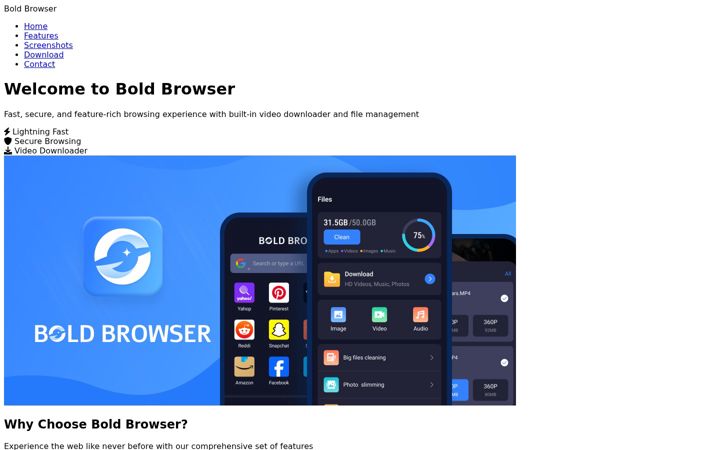 Screenshot of boldbrowser.net