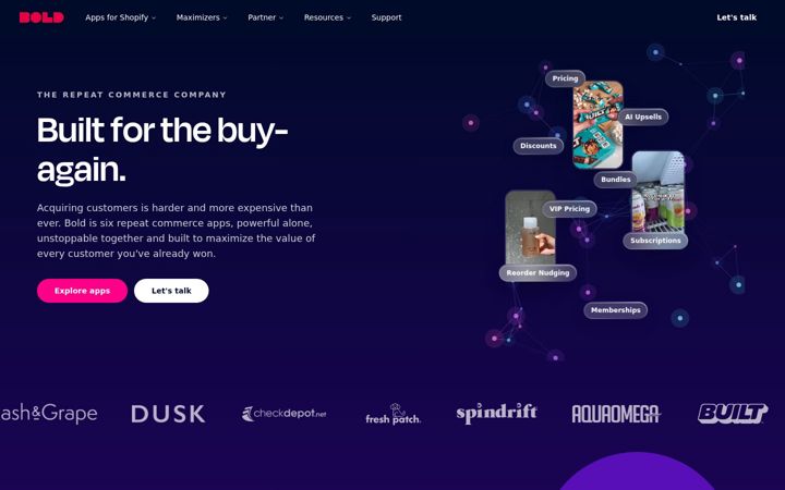 Screenshot von boldcommerce.com