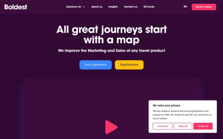 Screenshot of boldest.io