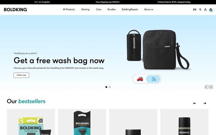 Screenshot of boldking.com