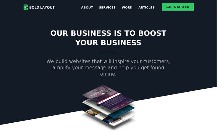 Screenshot ta' boldlayout.com