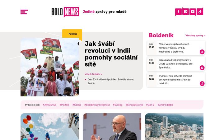 Screenshot of boldnews.cz