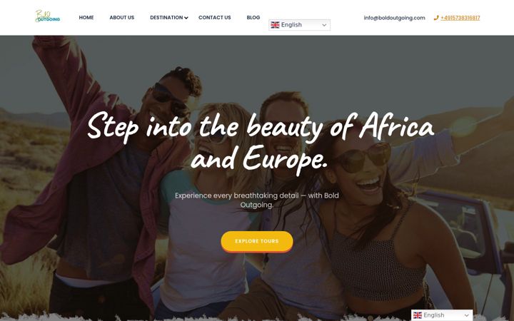 Screenshot of boldoutgoing.com