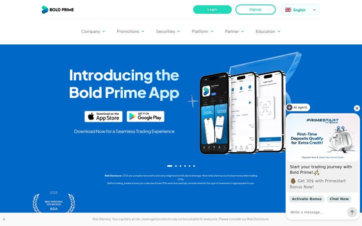 Screenshot of boldprimeglobal.com