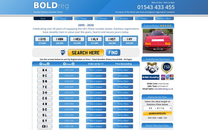 Screenshot of boldreg.co.uk