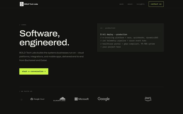 Screenshot of boldtechlabs.com