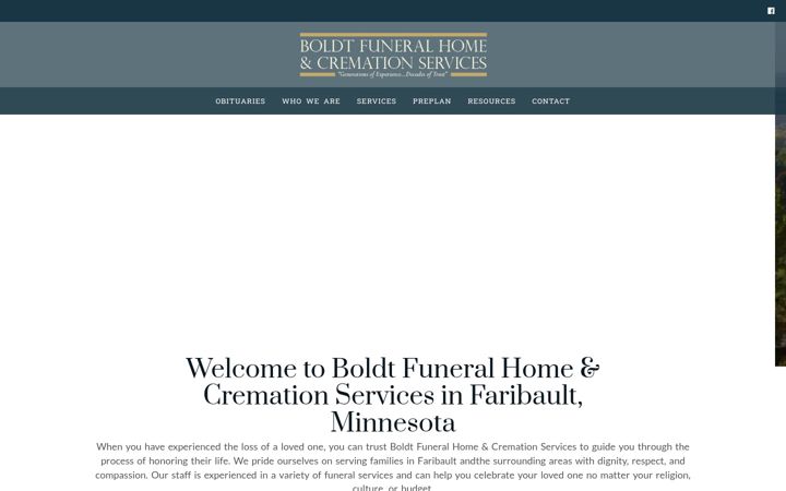 Screenshot of boldtfuneralhome.com