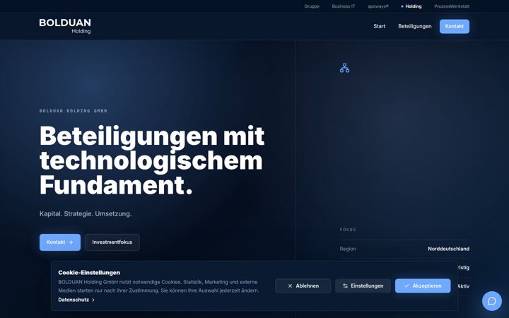 Skärmbild av bolduan-holding.de