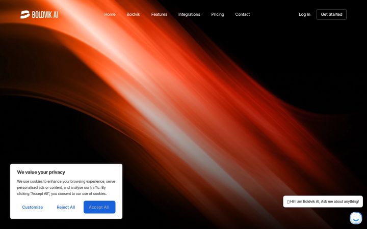 Screenshot of boldvik.com