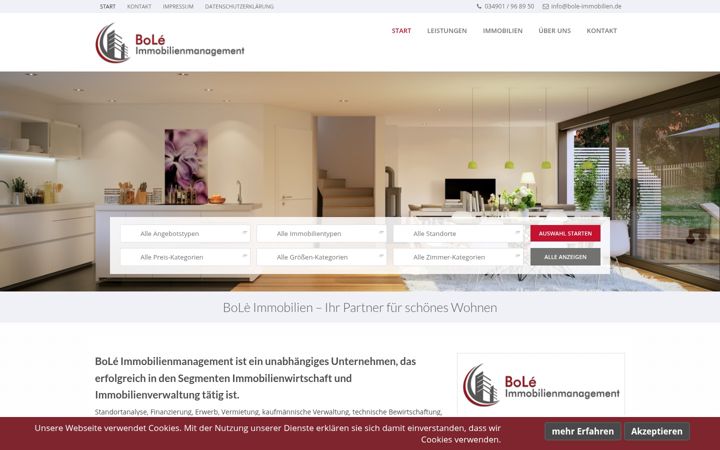 Screenshot of bole-immobilien.de