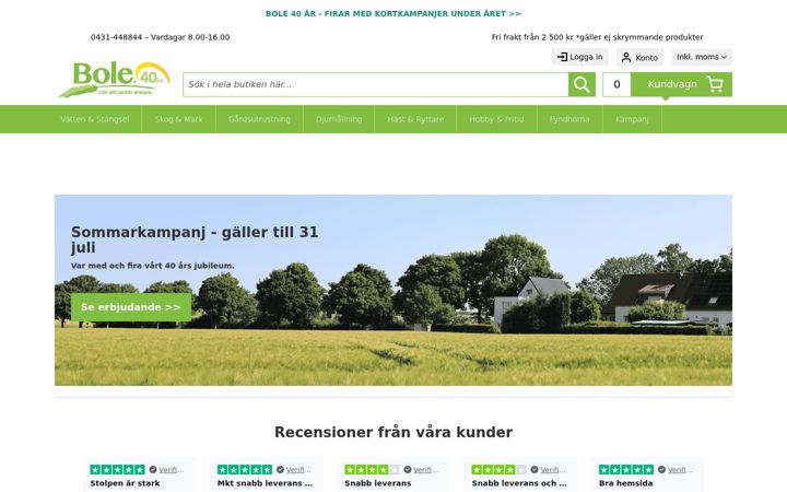 Screenshot of bole.se