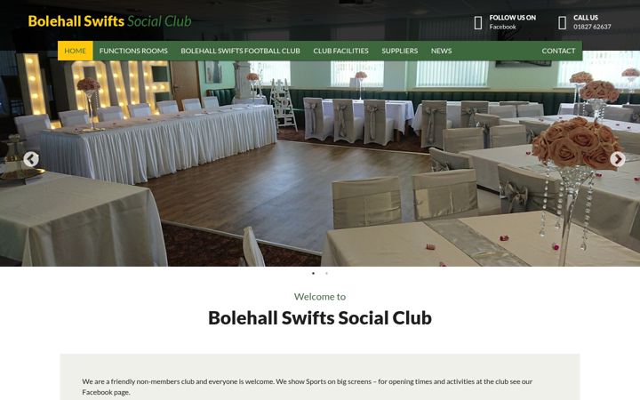 Screenshot of bolehallswifts2010.co.uk