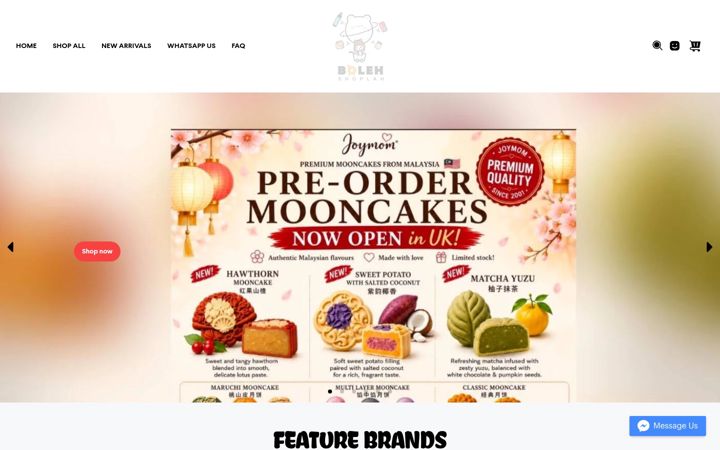 Screenshot of bolehshoplah.co.uk