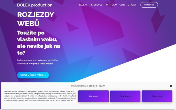 Screenshot of bolekproduction.cz